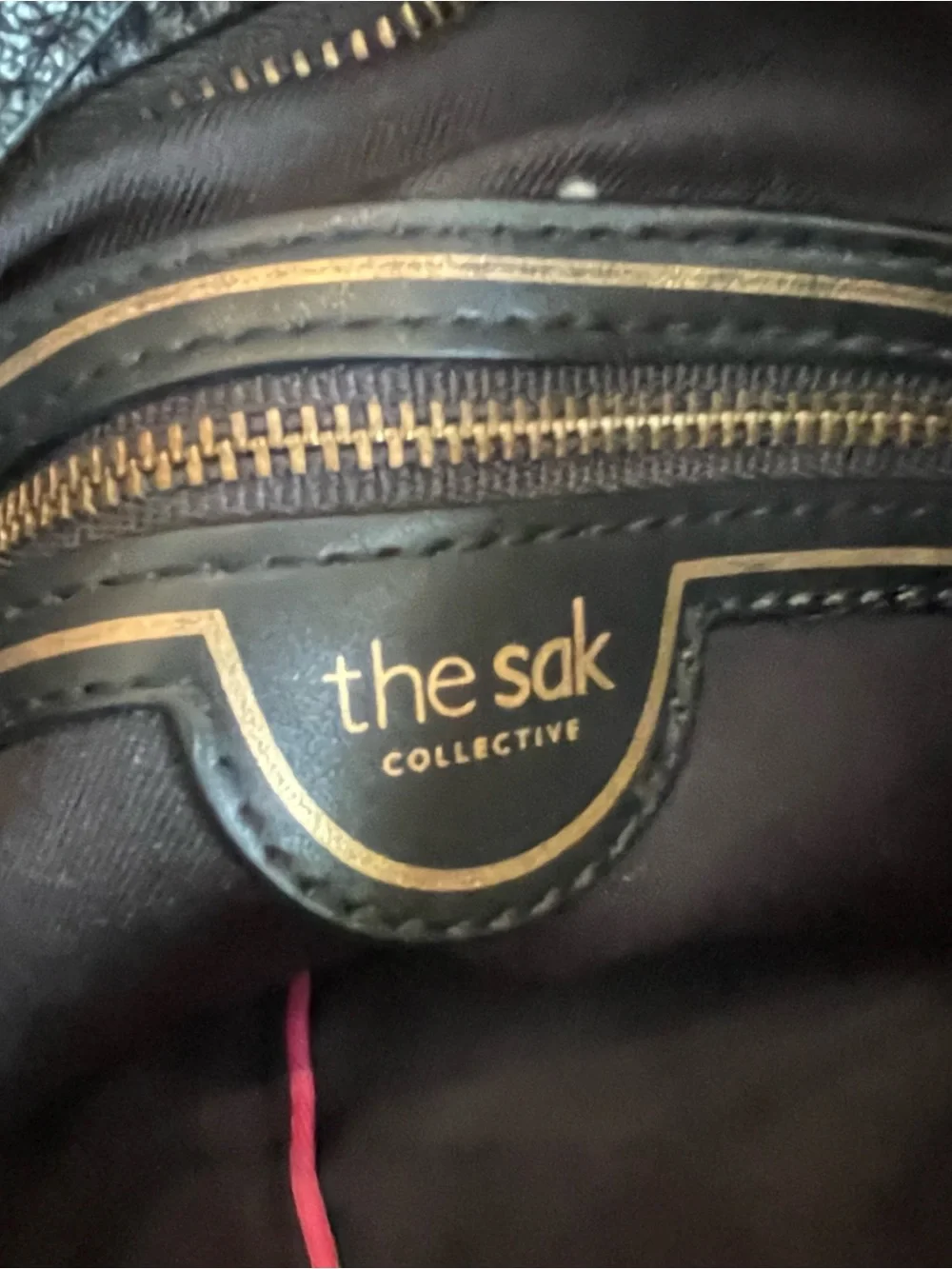 The Sak Black Textured snakeskin embossed  Crossbody Bag